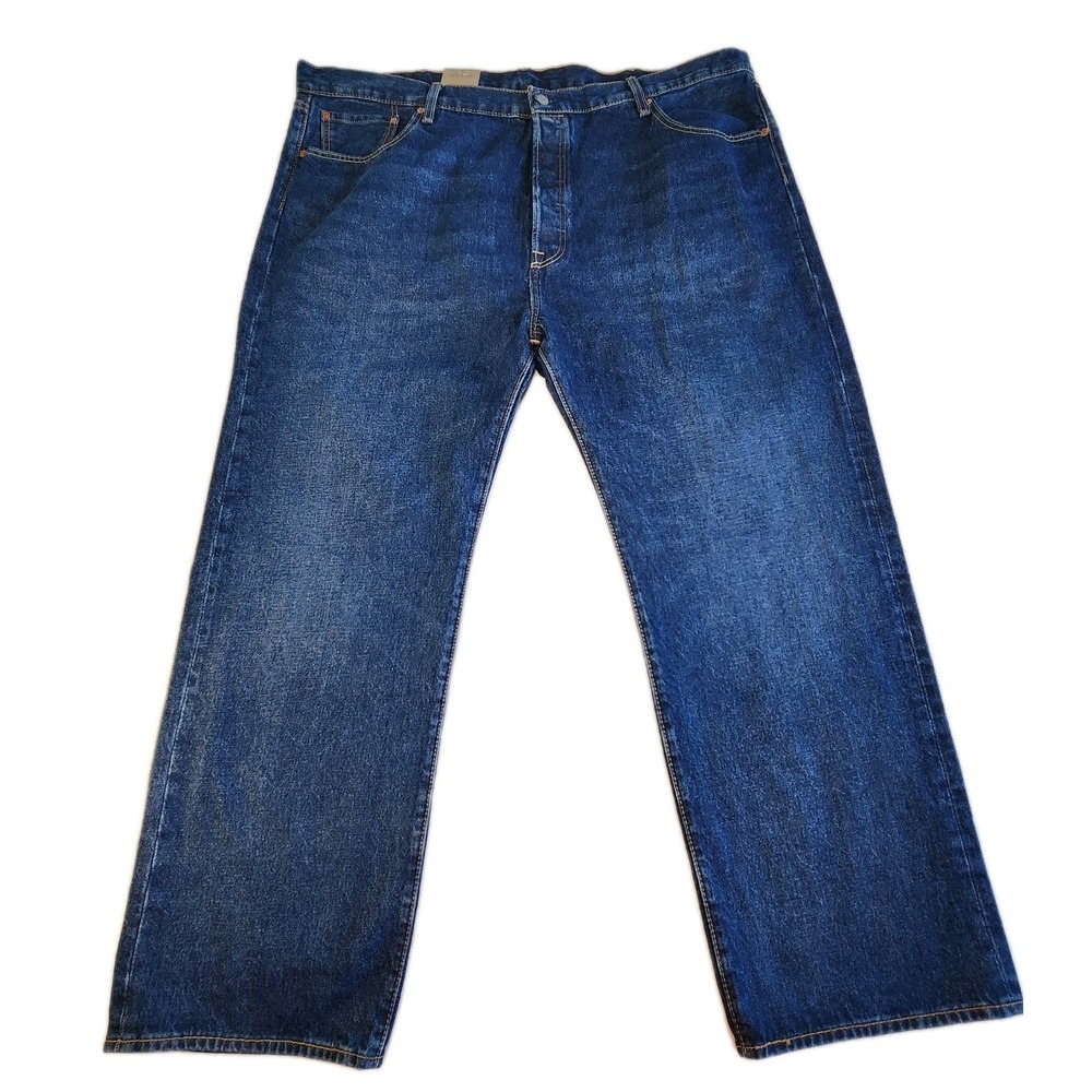 LEVIS 501 Button Fly Jeans Men's 48x30 Blue Original Fit Straight Leg Cotton NEW